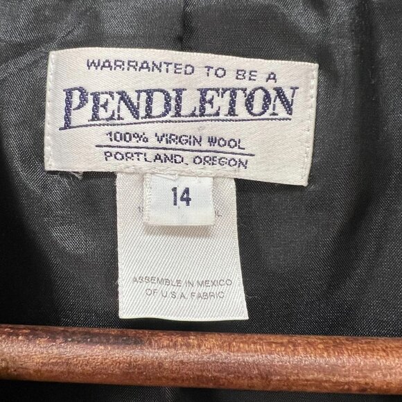 Pendleton Women Blazer Virgin Wool 3 Button Notched Collar Pockets Size 14 - Picture 2 of 11
